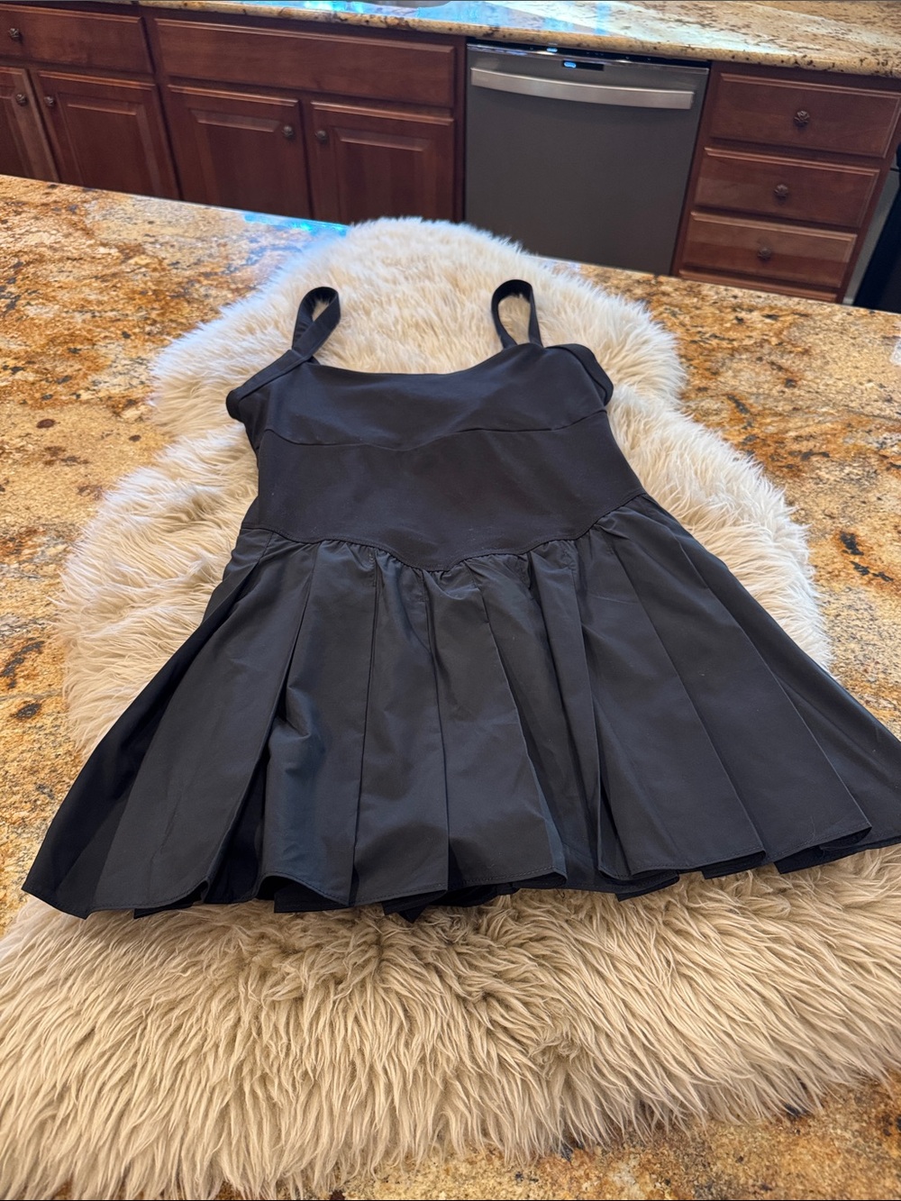 FP Movement tennis dress. Size large. Built in shorts. Black.